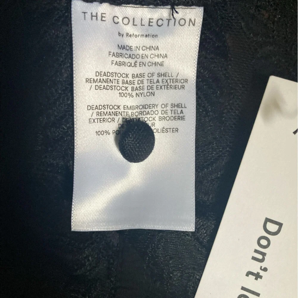 Reformation The Collection Carlisle Black Lace Blouse Romantic Feminine Top NWT - Picture 12 of 15